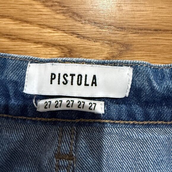 Pistola Ryder Medium‎ Wash High-Waisted Denim Mini Skirt Size 27 - Picture 4 of 6